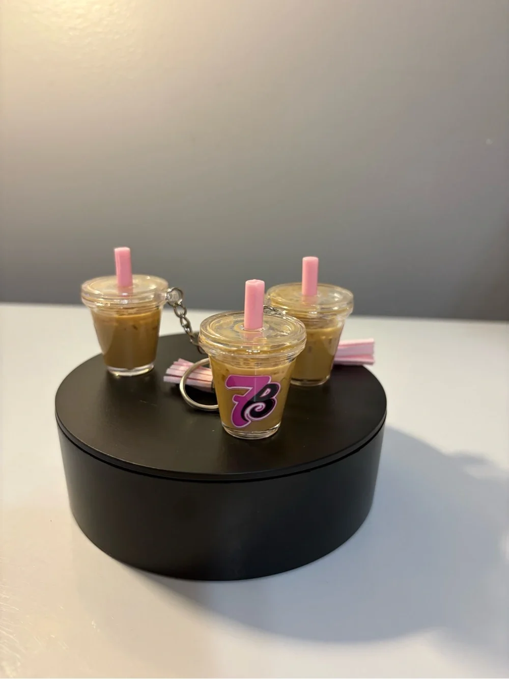 7Brew Mini Iced Coffee Keychain - Pink Tassel 10.00 each